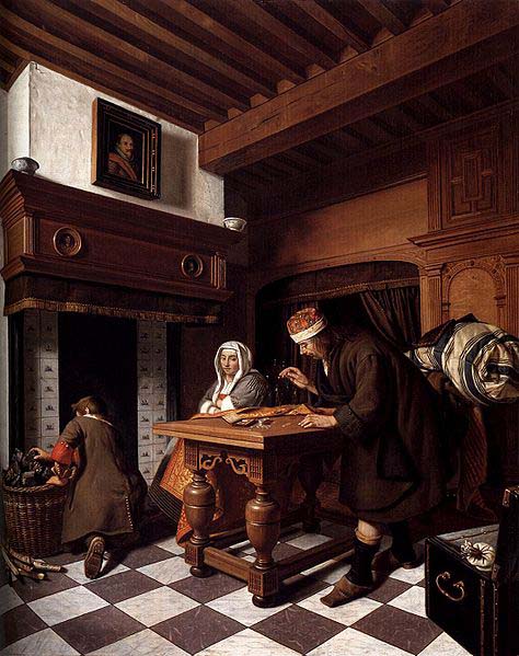 Cornelis de Man A Man Weighing Gold.